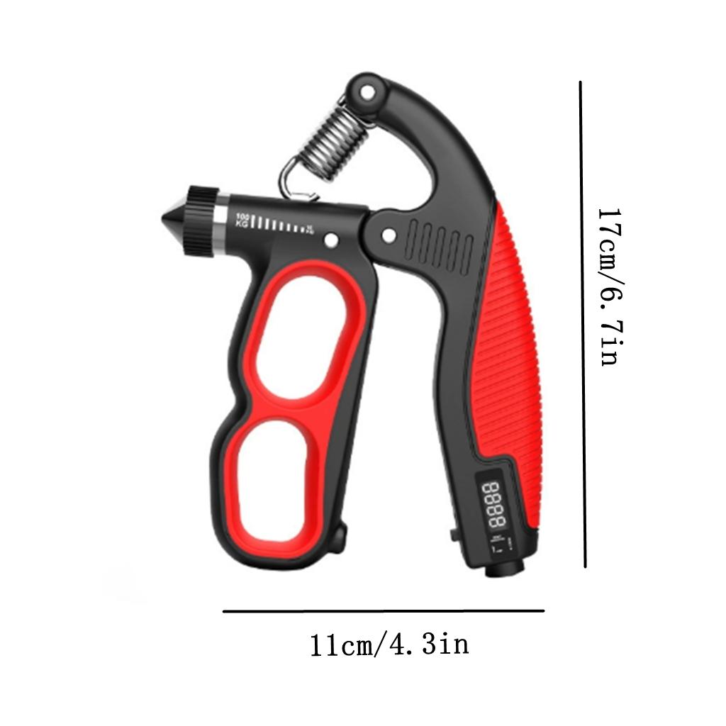 Adjustable Hand Grip Strengthener, Finger Gripper for Muscle Training & Recovery, Portable Emergency Window Breaker Included, Hand Grip Exerciser