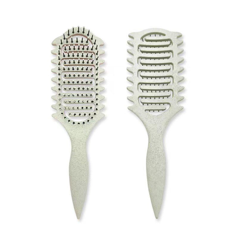 Vented Curl-Defining Brush, Curl Styling Brush, Curly Hair Detangler Brush for Curly, Wavy & Coily Hair, Airflow Comb for Fast Drying, Curl-Enhancing & Edge Lift, Detangling Brush for Wet & Dry Hair, Ideal for Travel, Home and Salon