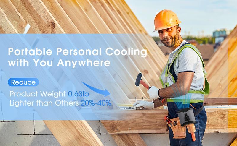 Summer 10000mah Portable Smart Waist Fan,Premium Neck Fan,Lightweight Hands-Free Cooling Fan,Super Long Standby Built-In Flashlight Rechargeable Battery Powered Fan,Wearable Body Belt Fan,Fan For Work,Hiking, Fishing,Night Fishing,Camping,Mother'S Day