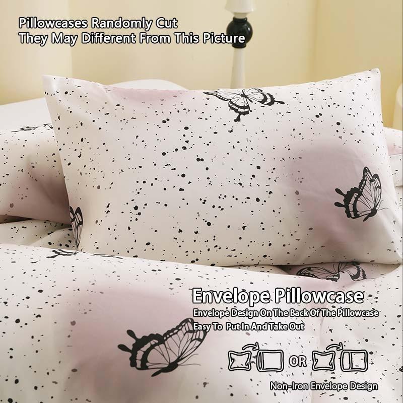 3-Piece Soft & Breathable White Butterfly Duvet Cover Set.Suitable for bedroom and guest room decoration.Includes 1 duvet cover and 2 pillowcases.Stylish and comfortable, an excellent bedding set and bedroom accessory.Ideal for all seasons.