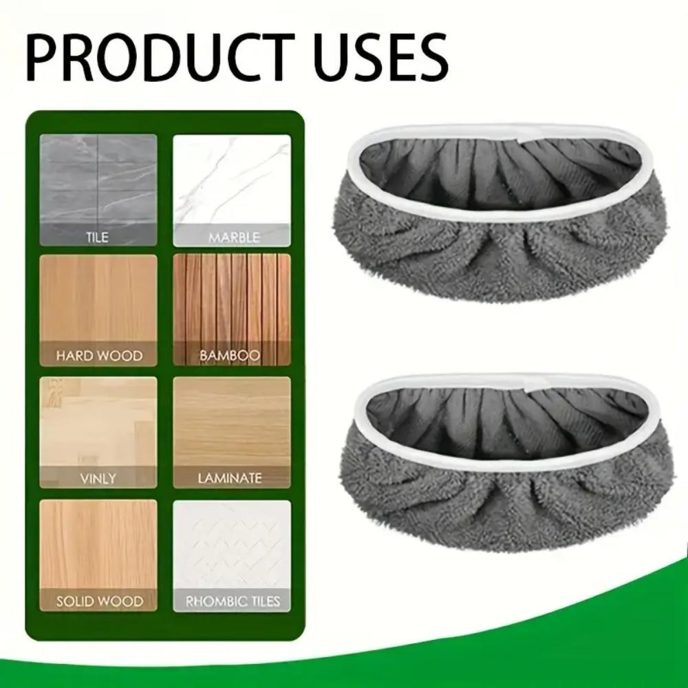 4 Pcs Reusable Ultra-fine Fiber Mop Pads High Water Absorption Universal Fit Most Standard Mops Firm Adhesion Cleaning Pads