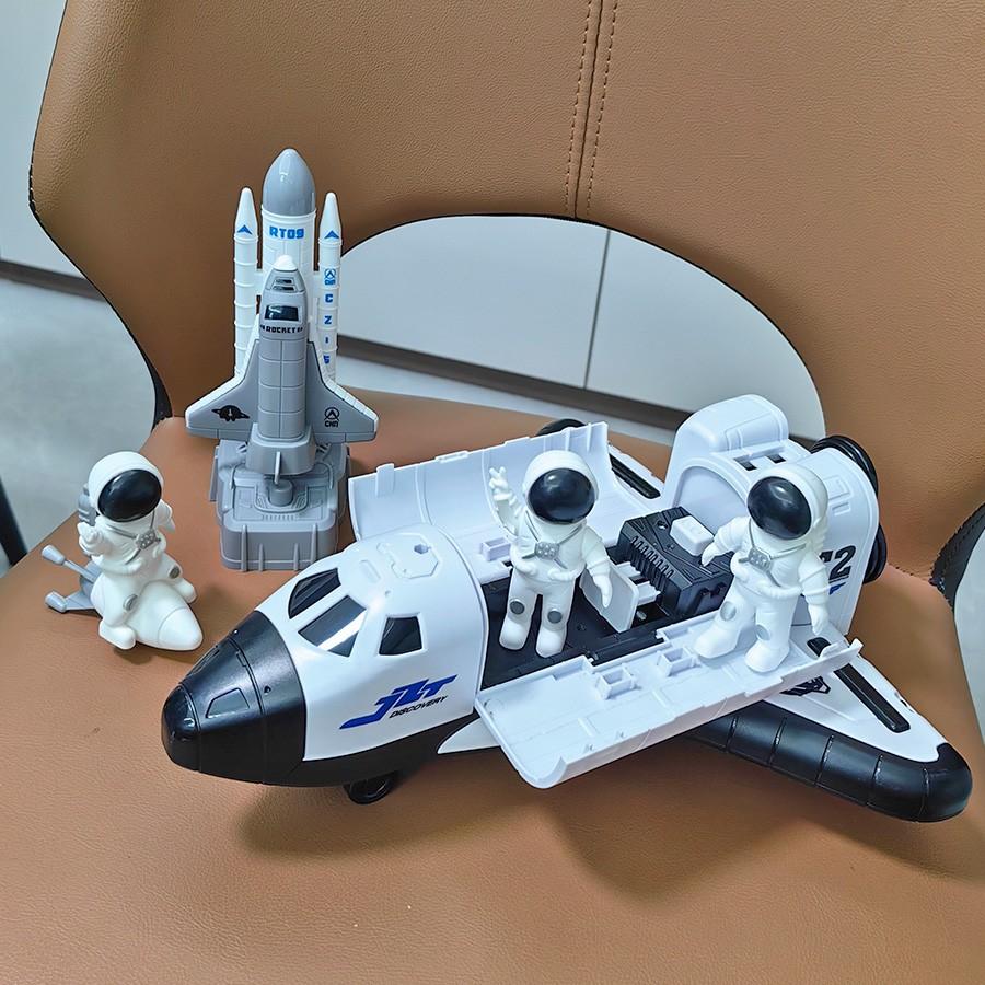 Pre-Built Model Rocket Space Ship, Launch Ship with 3 Astronauts, Space Series Model, Kids' Interest Toy, Christmas Gift