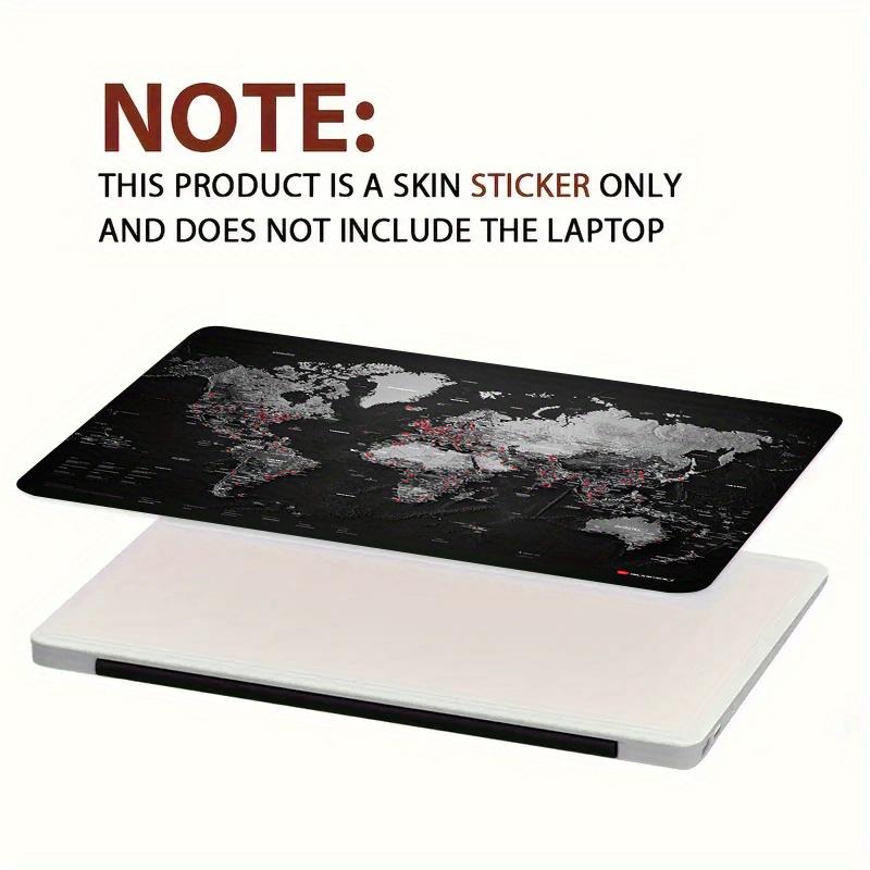 2 World Map Distribution Pattern PVC Laptop Case Sticker - Scratch Resistant, Easy to Stick, Durable Design for HP, Dell, Lenovo