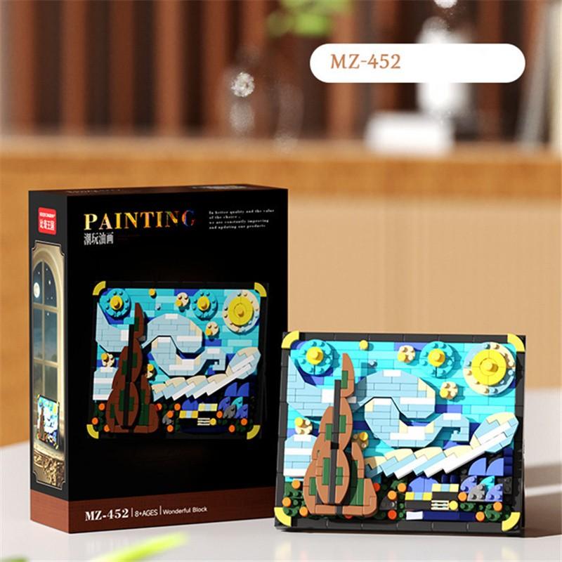 World Famous Painting Building Blocks, Educational Toy, Creative Decoration, Parent-Child Play, Assembly Puzzle
