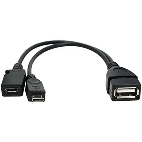 USB OTG  for Firesticks 4K/4K Max/Cube/lite/2nd Gen, Android Devices and Host Devices,   Power Enabled Adapter, 6-Inch