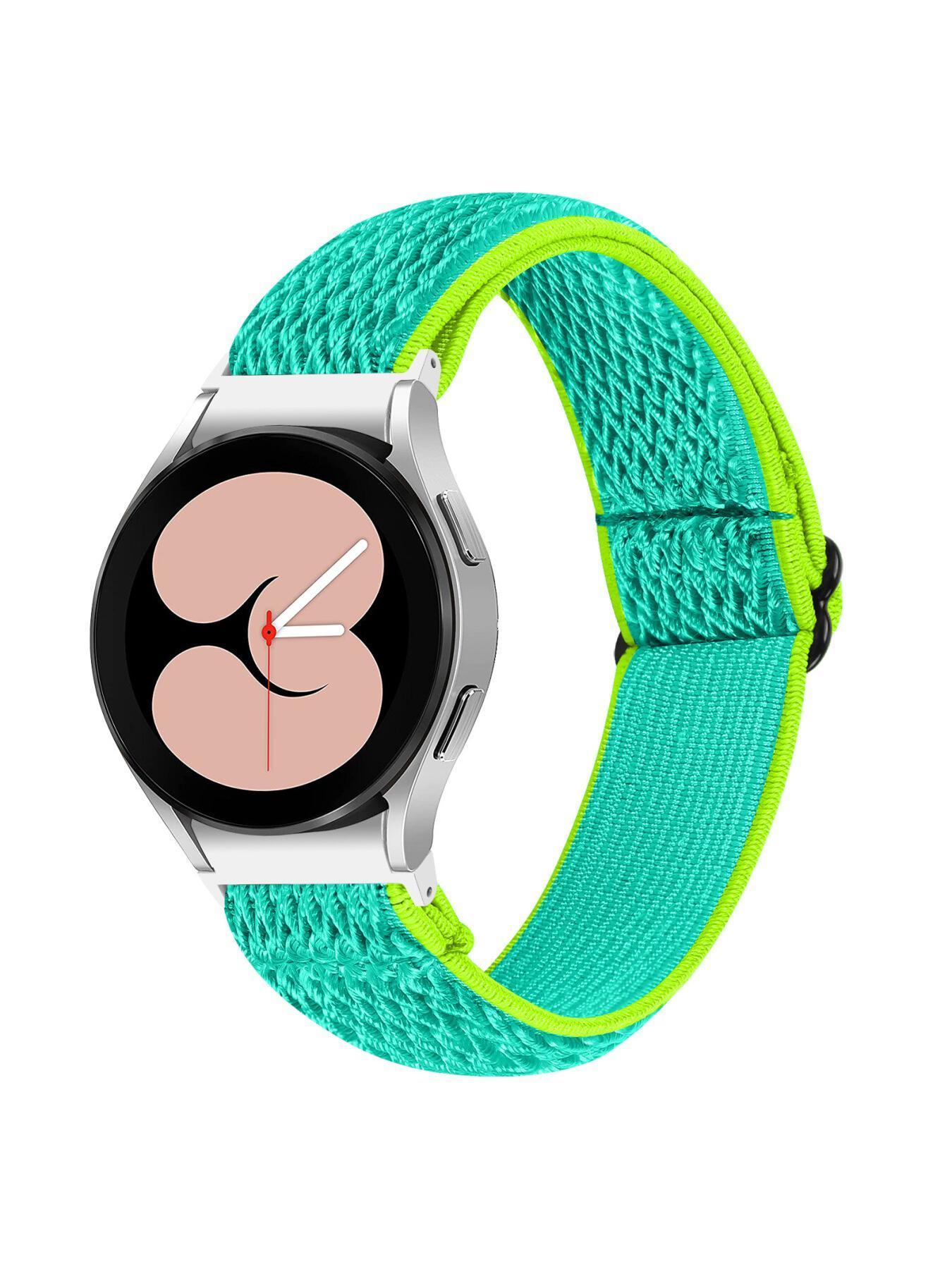 Nylon Watch Strap with Seamless End Links, Herringbone Elastic Band, Compatible with Samsung Galaxy Watch4/5/6/7