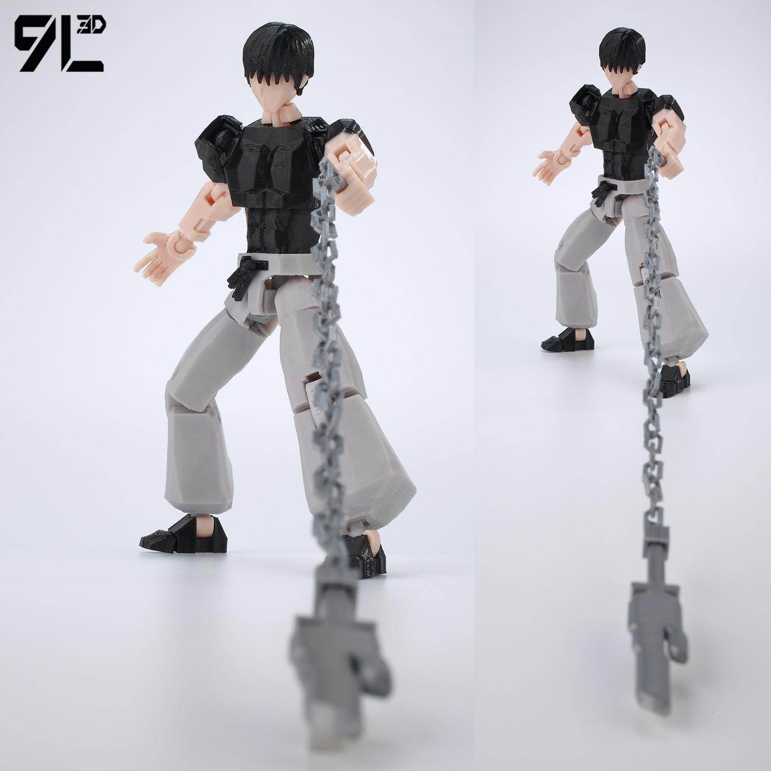 9L3D Printed Jujutsu Kaisen Fushiguro Toji Anime Multi-Jointed Shapeshift Toys Action Figures Mannequin Model Ornaments Gift Toy