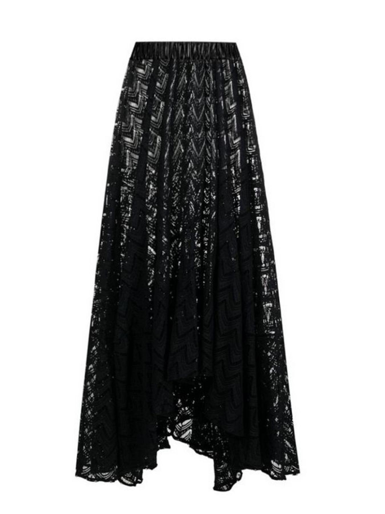 Women's Flower Decor One Shoulder One Piece Swimsuit & Skirt Set, Appliques Striped Print One Piece Swimsuit & Flared Skirt, Two Piece Outfits for Summer Beach Holiday Vacation, Swimsuit Cover Ups