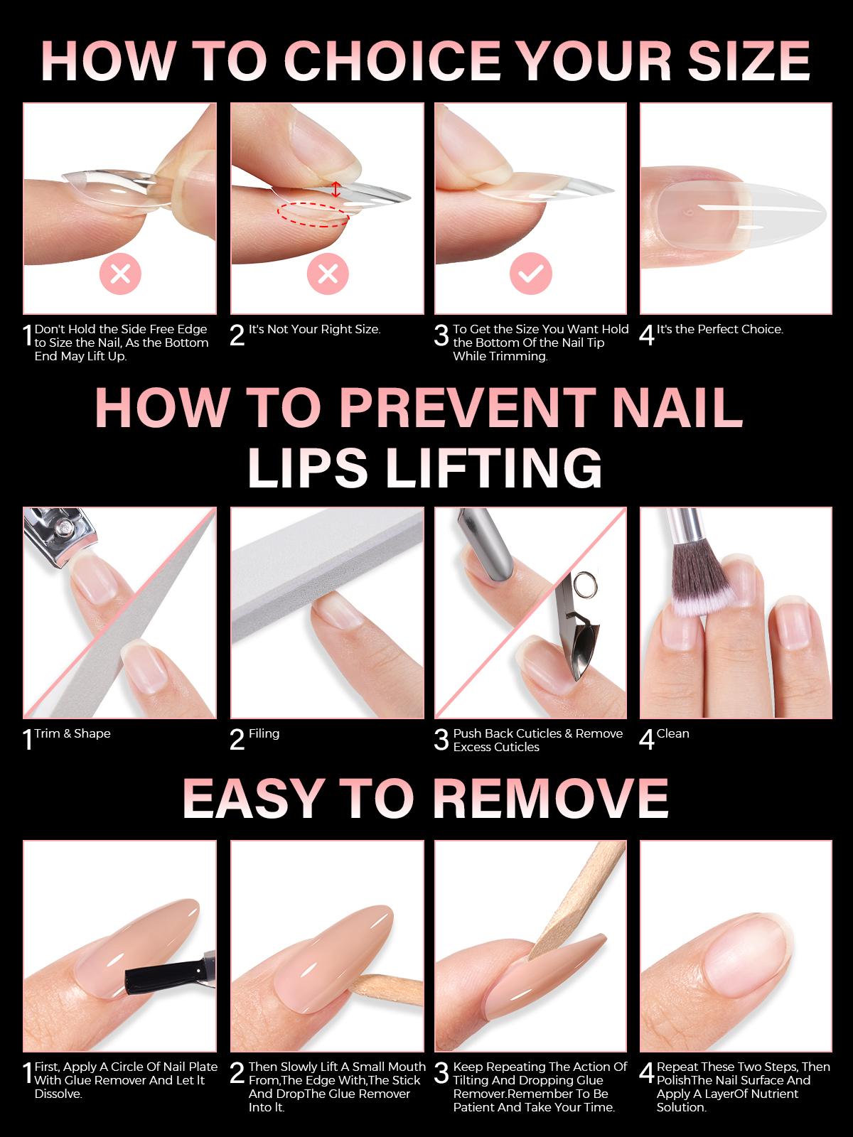 Aillsa 2.0 Built-in Curve Fit 224pcs Clear Nail Tips Set, Mini UV Cure Lamp, 30g Strong Solid Nail Glue Medium Almond Full Cover Nail Extensions Thicker Acrylic Nails Pre-sculpted Press-On Nail gel x nail for Flat Nails TikTokShopBlackFriday