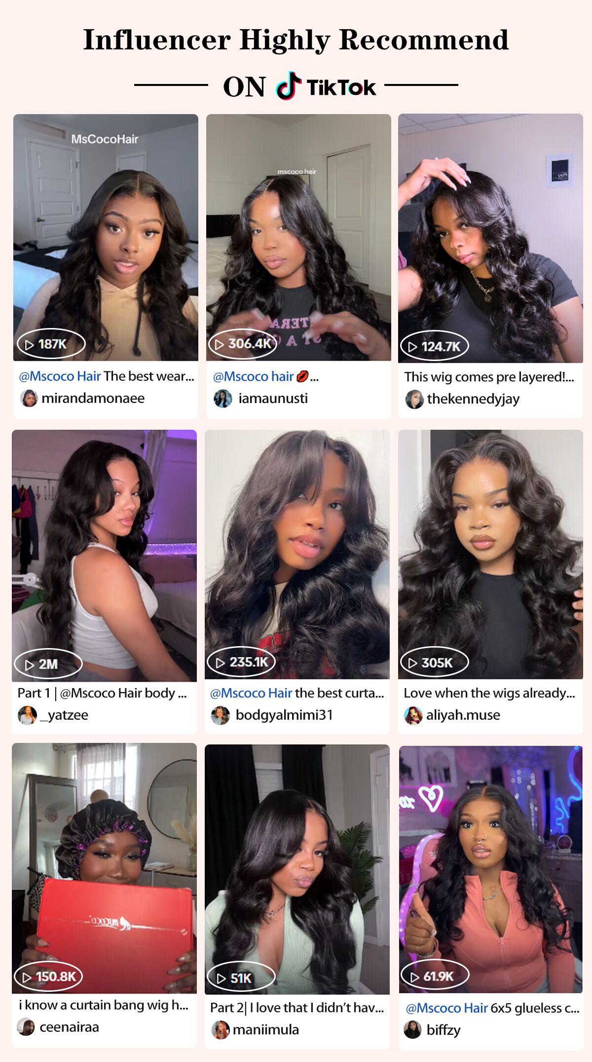 Mscoco Curtain Bangs Body Wave Human Hair Wig 6×5 Ready To Go Glueless Hd Lace Wig Face-Framing With Layers