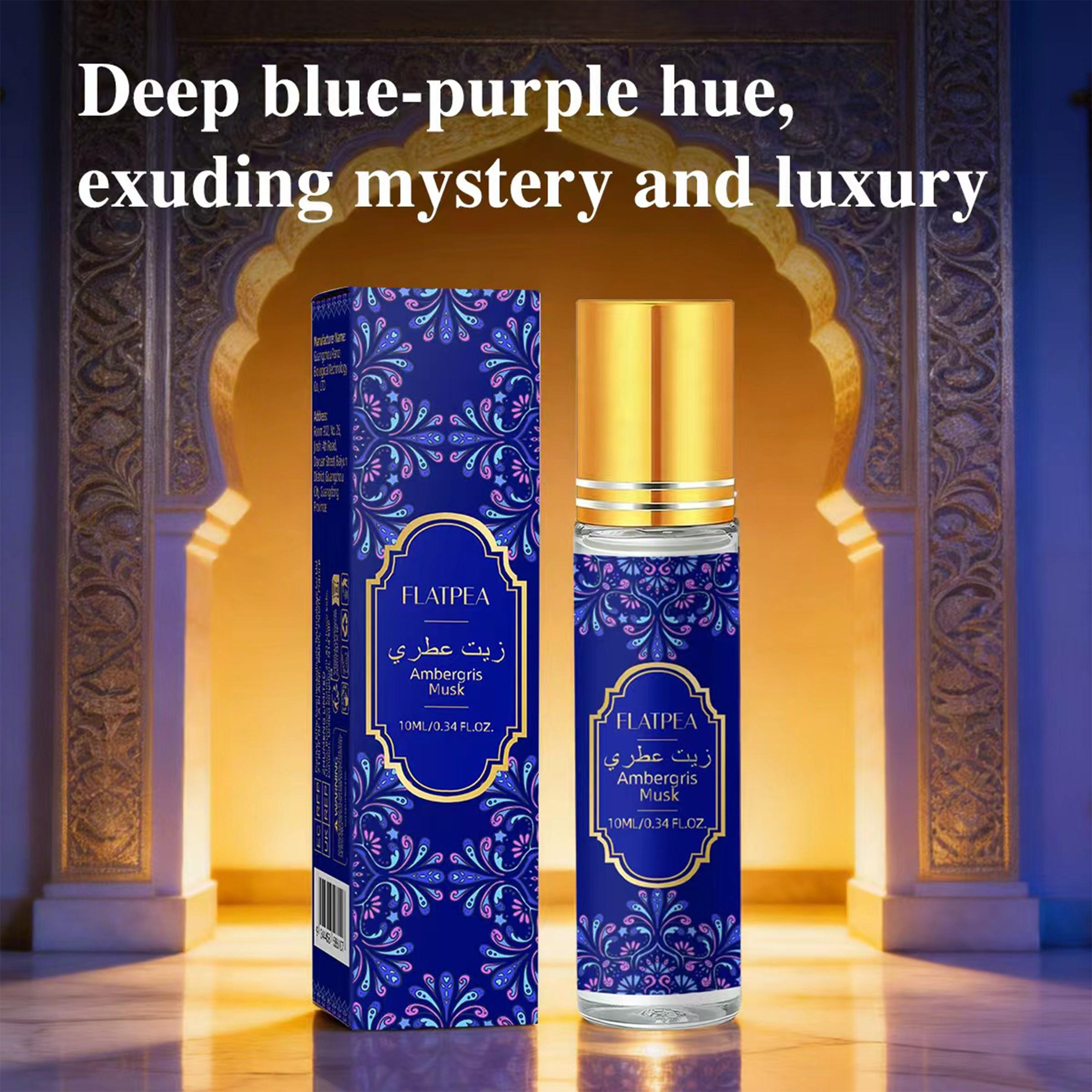 Global Alb Amber Musk Rollerball Essential Oil 10ML, Middle Eastern Neutral Woody Fragrance, Citrus + Amber Long-Lasting, Portable Pulse Point Body Perfume