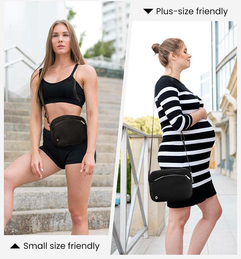 Small travel purse Women Crossbody purse Long Starp Crossbody Bag for Women - Shoulder Bag With Waterproof Nylon Handbag Multiple Pockets and Adjustable Strap 1.5L