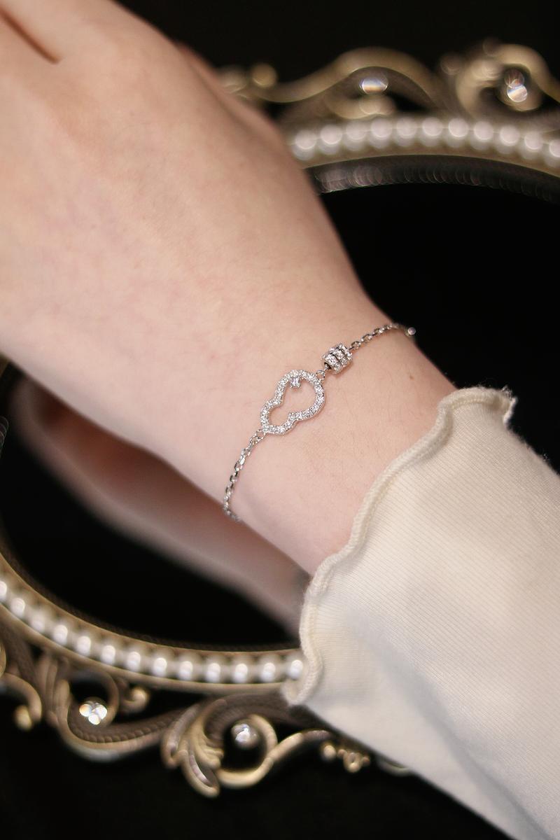 【#365】Lucky Hulu Necklace & Bracelet Full Synthetic Moissanite Jewelry in 925 Sterling Silver Birthday Christmas Gift for Women 【#365】Lucky Hulu Necklace & Bracelet Full Synthetic Moissanite Jewelry in 925 Sterling Silver Birthday Christmas Gift for Women