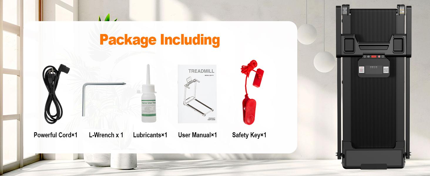 LIVIVOX folding Fitness treadmill with handle, 2.5HP,LED display, 300LBS capacity, portable home gym walking pad treadmill for small-space，Back to school