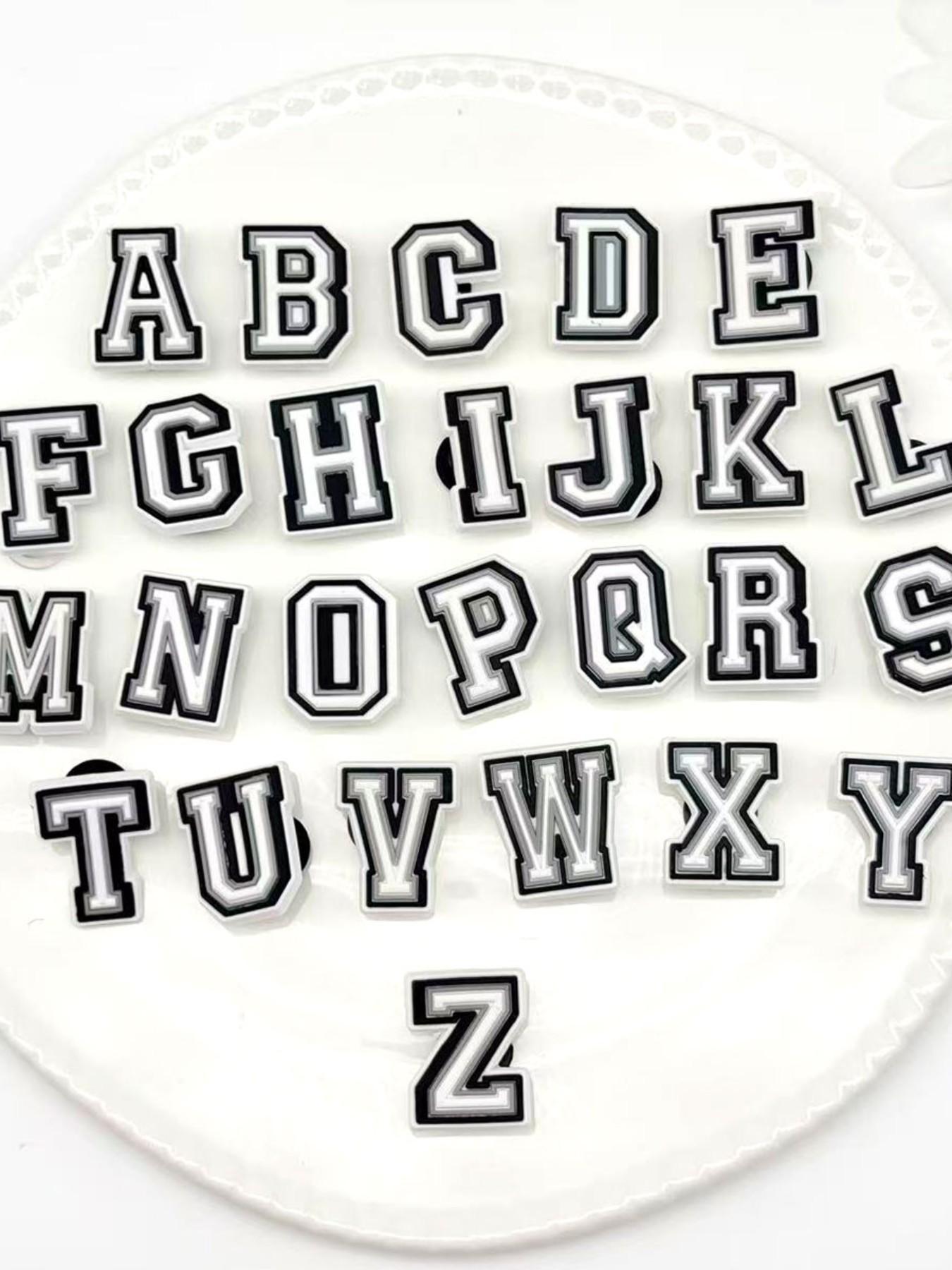 Initials Letter Shaped Shoe Charm, 1 Count Cute Shoes Accessories for Clog, Slippers, DIY Shoes Decorations for Festivals, Parties, and Birthdays