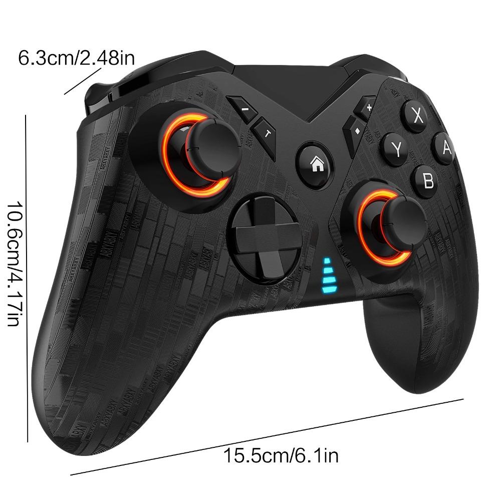 Pro Gaming Wireless Bluetooth Esports Controller for Switch PC Android Steam & Cloud Gaming. Ergonomic Adjustable Grips, High Precision Joysticks, Programmable Macros & Vibration. Dual-Mode Professional Gamepad, Rechargeable Portable Controller.