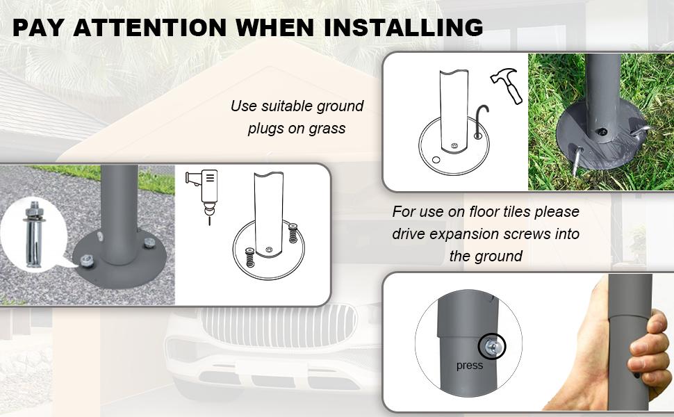 【TWO USES】Carport,10x20ft Heavy Duty Car Port,Portable Garage with Removable Sidewalls & Doors,Car Canopy with All-Season Tarp for Car Boat Truck Party