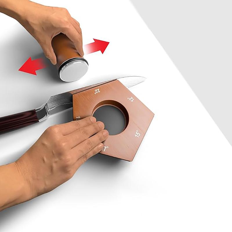 Rolling Knife Sharpener Engineered for Straight Edge and Premium Stone Set for sharpening 5