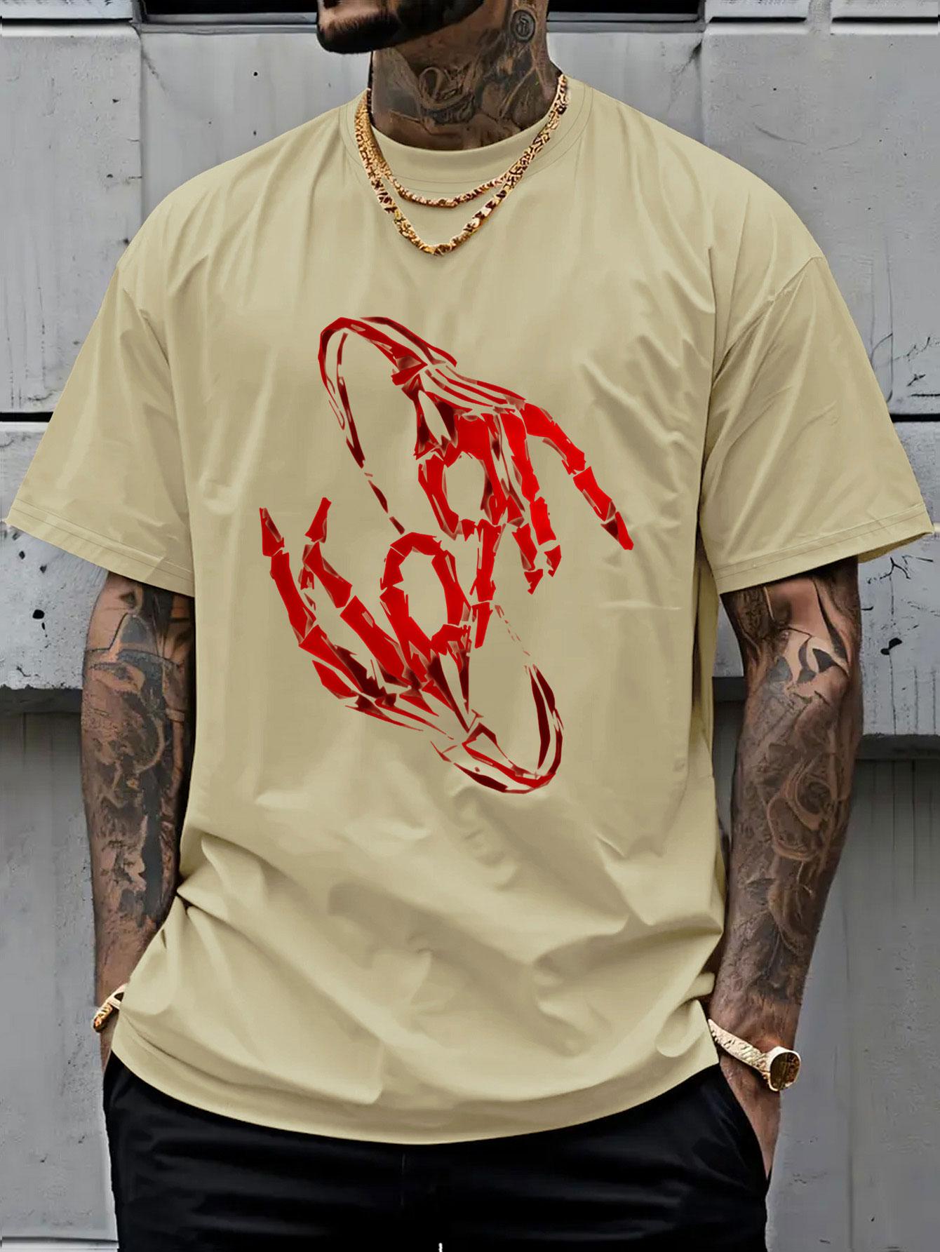 Korn Band T-Shirt, Korn Rock Band Theme Short Sleeve, Unique Retro Style Top, Y2K Vintage New Metal T-Shirt, Casual Loose Fit