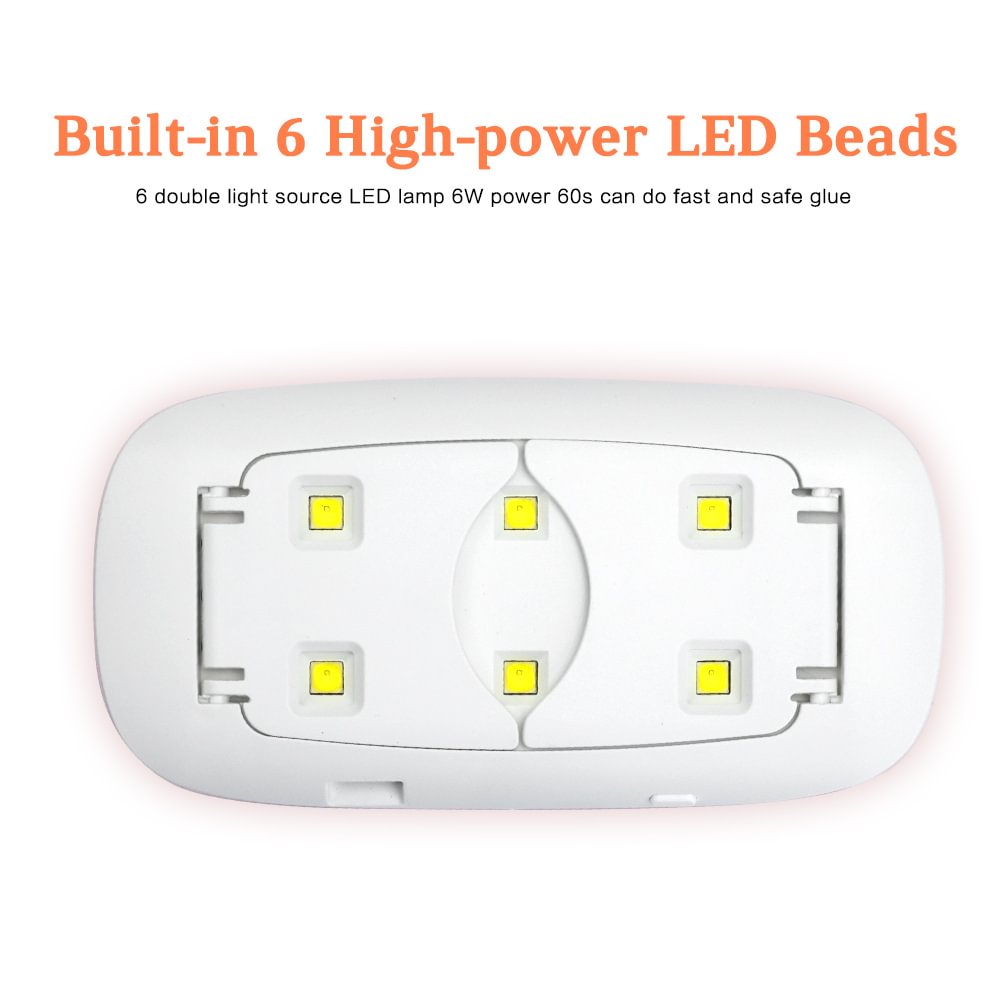 Morovan 6W UV Nail Lamp Pocketdry 8W Mini LED Light for Nails Flash Cure, USB Portable Gel Polish Dryer with 60s 120s Timer Setting, Professional Gel Curing Lamp for Manicure Nail Art Salon, Home DIY