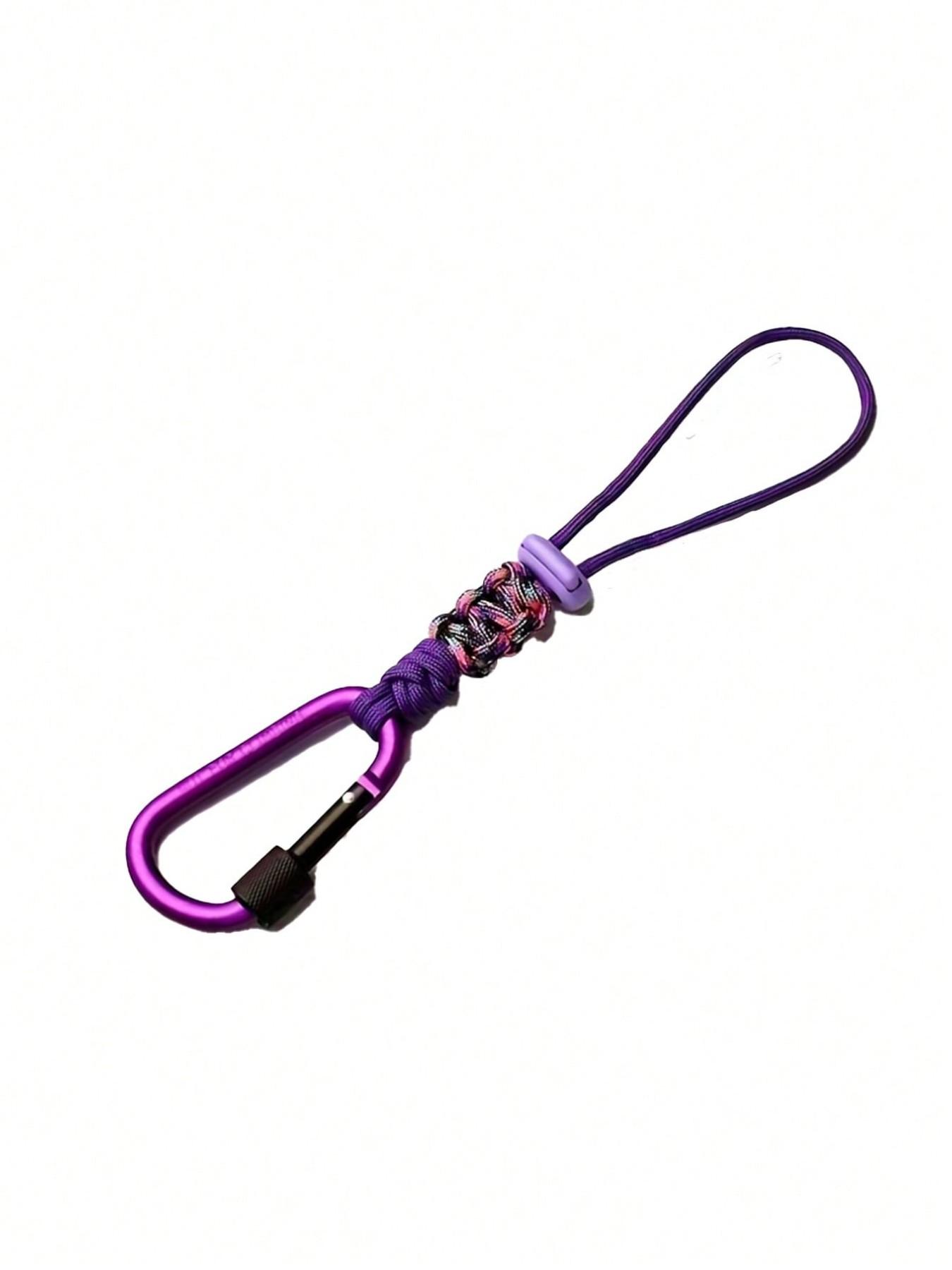 Multifunctional Outdoor Camping Accessory, Durable Braided Rope Keychain With Anti-Loss Strap And Water Bottle Hook, Rope Carabiner, Multi-Functional Hiking Backpack Buckle, Portable Water Bottle Lanyard For Hiking, Camping, Cycling, Beach, Etc