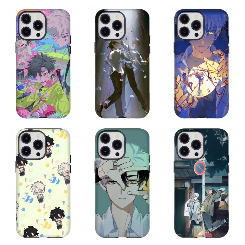Linkkk Clickkk Cool Anime Boys Phone Case Shiguang Dailiren Aesthetic Phone Cover compatible for iPhone 17 16 15 14 13 12 11 and for Samsung S21-S25Gift for her/him