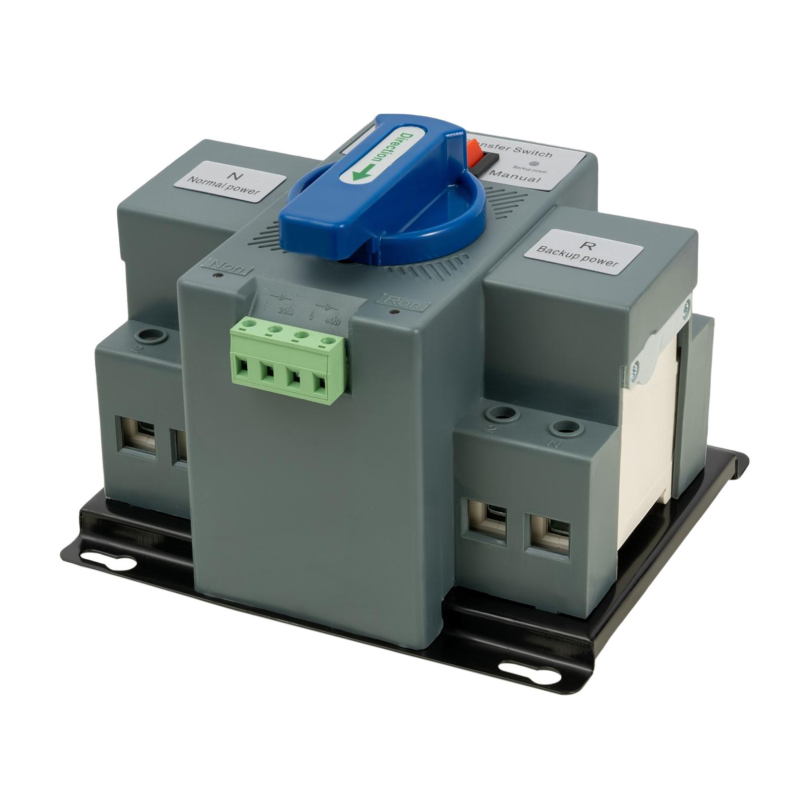 Double Power Automatic Change-over Switch 63A 2-Second Switching CE Certified Manual/Automatic for Home Office Elevator