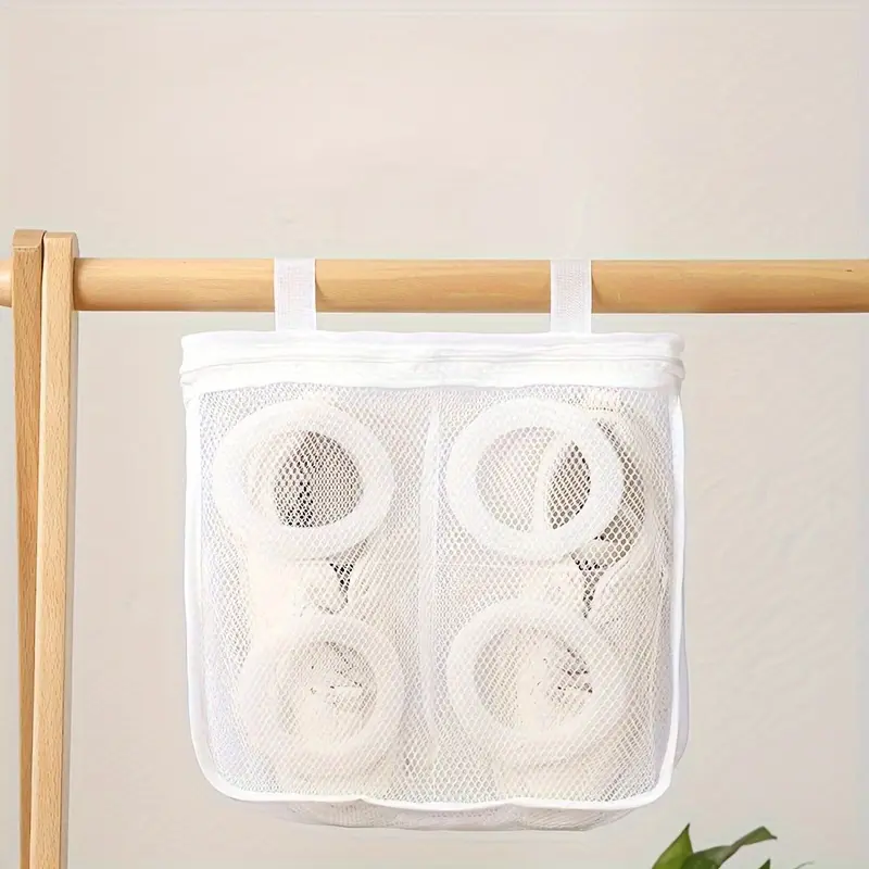 1 set of hanging shoe washing bag, machine wash anti deformation shoe protection mesh bag, household lazy shoe cleaning and drying integrated storage bag
