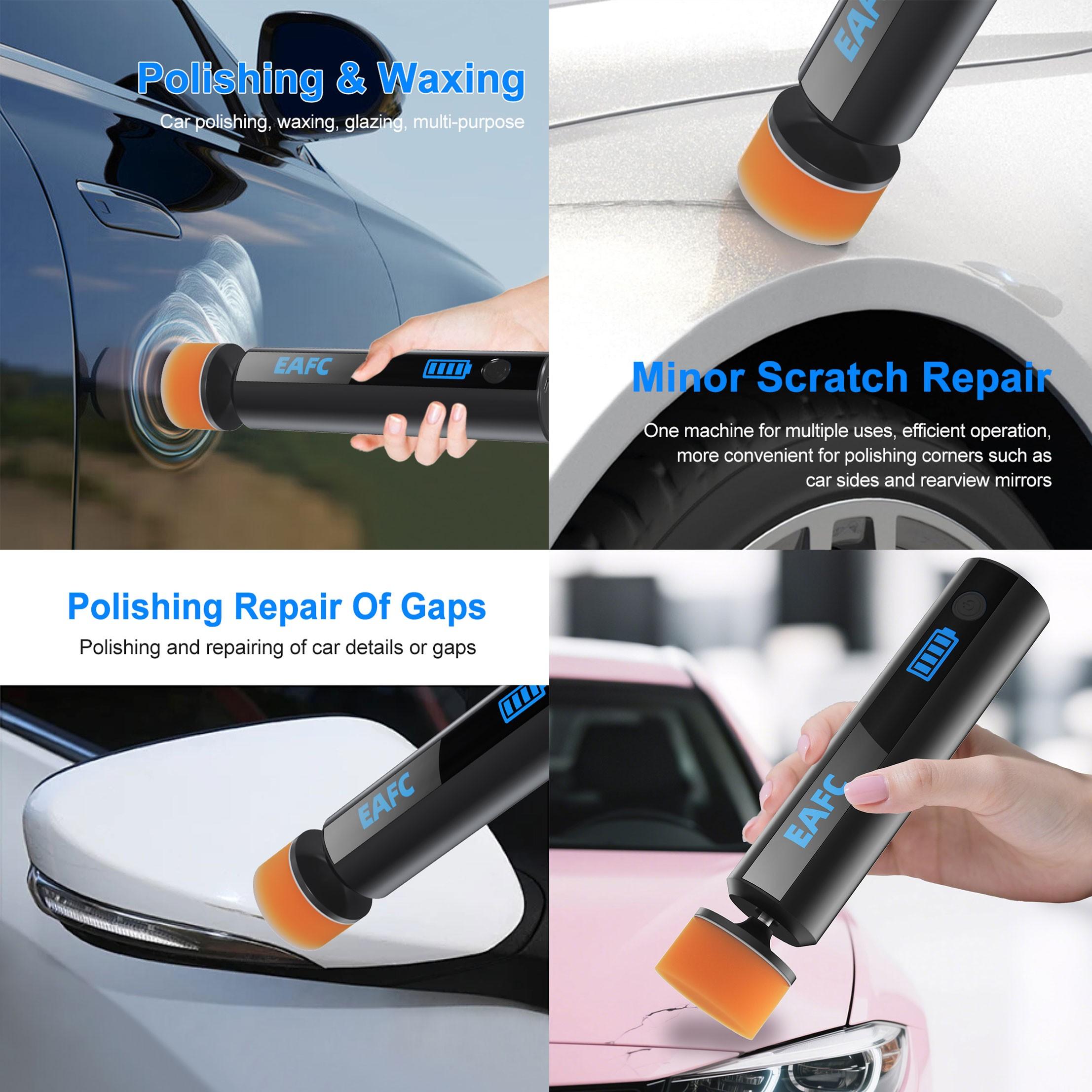 Mini Polishing Machine for Cars, Car Polisher Tool, USB Charging Wireless Car Paint Scratch Repair, Windshield Oil Film Remover, Detail Polishing Kit