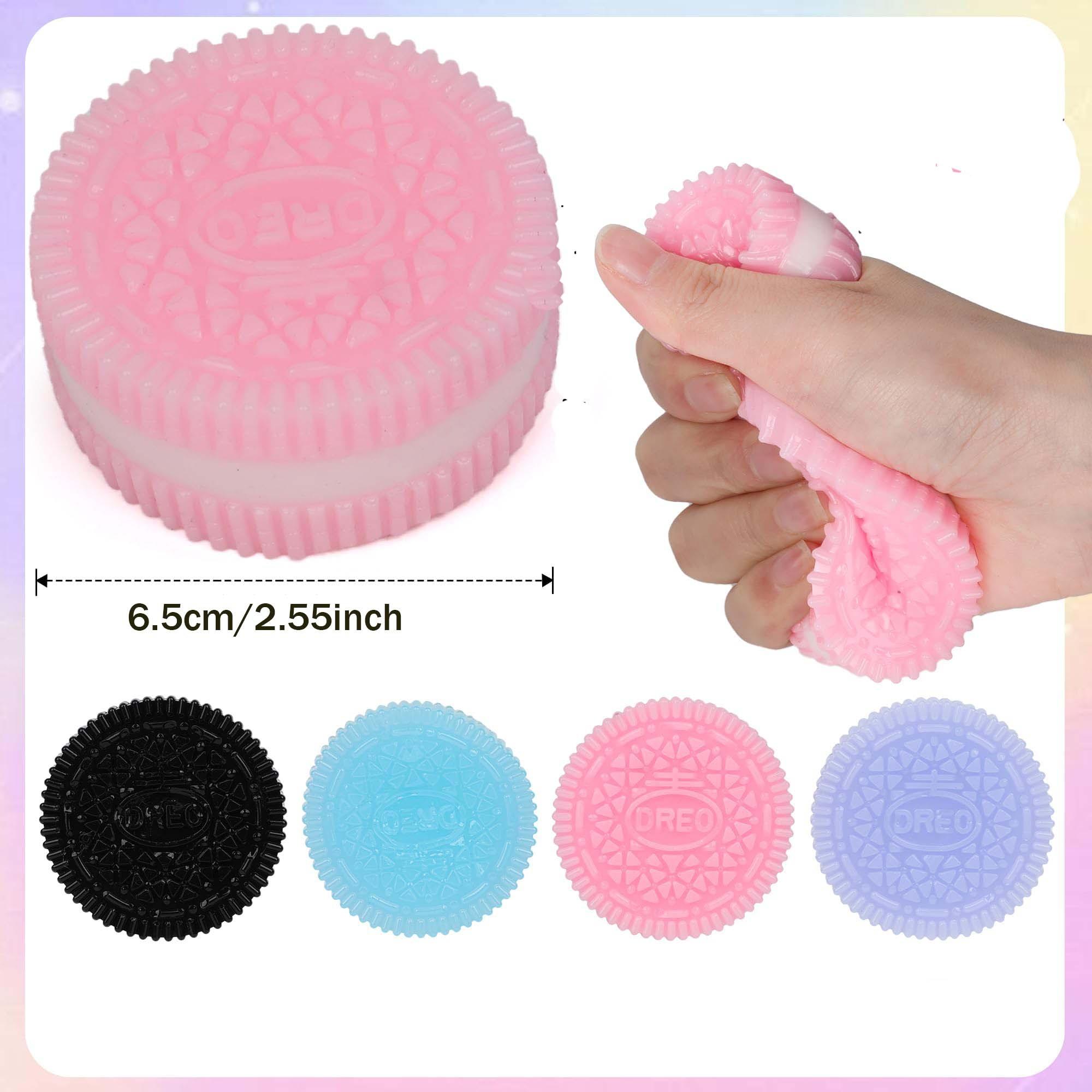 4-Color Oreo Squishy Fidget Toy – Ultra Soft Stretchy Stress Relief Squeeze, Fun Anxiety Decompression Toy for Kids & Adults (6.5cm)