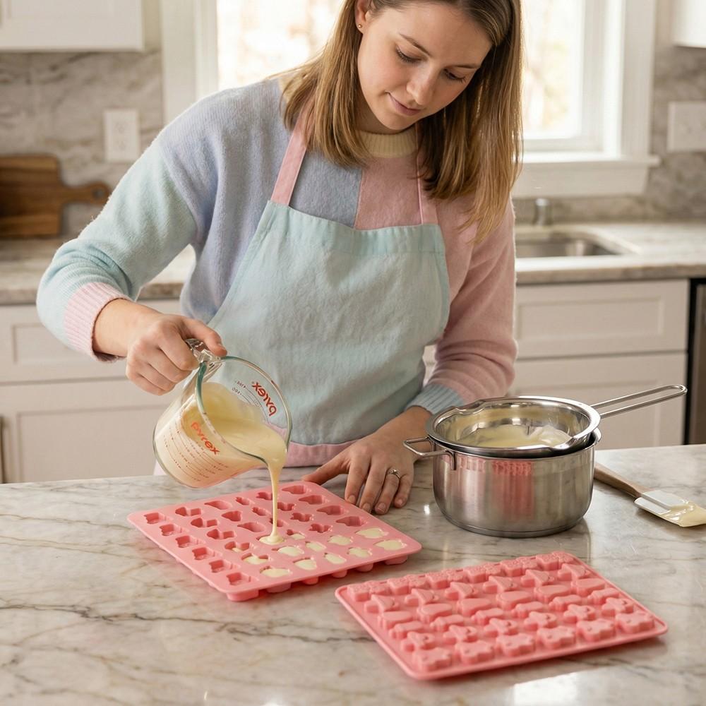 3pcs Silicone Molds Set, 36-Hole DIY Chocolate Candy Cake Decorations, Bear Bottle Foot Shape, Perfect for Baking & Crafting