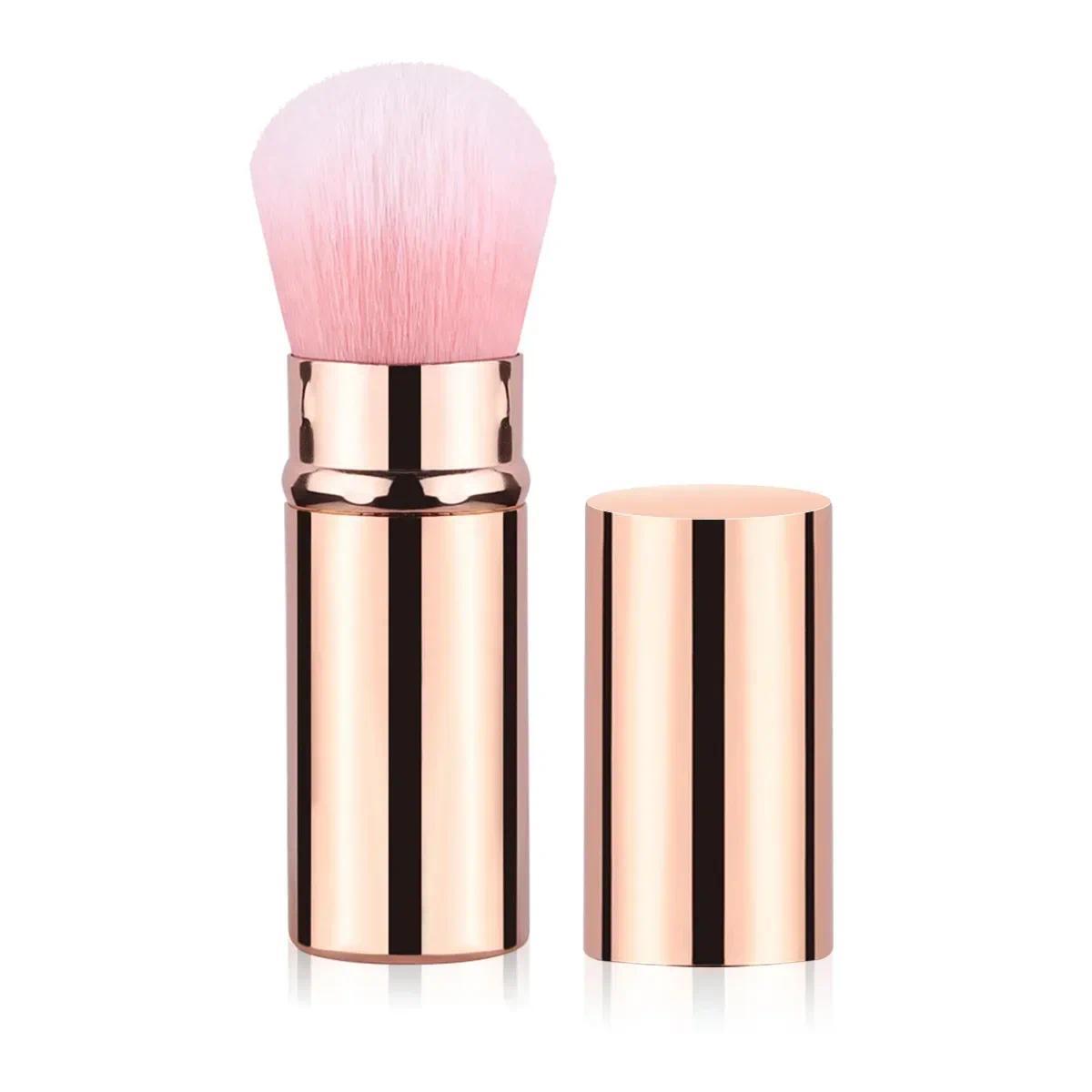 Quality Portable Mini Retractable Blush Brush Soft Loose Powder Foundation Makeup Brush Multi Functional Nail Beauty Makeup Tool