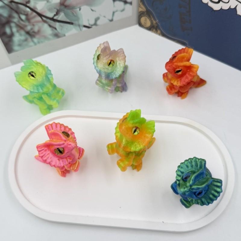 3D Printed Toy Dual Spine Dragon Jurassic Jointed Action Figure, Realistic Fun Display Piece, Creative Handmade Model