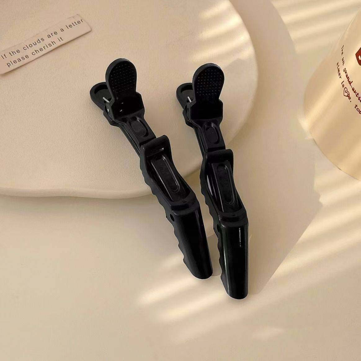 2Pcs No-Crease Hair Clips – Hair Sectioning Alligator Clips for Bangs & Side Styling | Professional Duckbill Clips for Hairdressers & Makeup Artists 2Pcs No-Crease Hair Clips – Hair Sectioning Alligator Clips for Bangs & Side Styling | Professional Duckbill Clips for Hairdressers & Makeup Artists