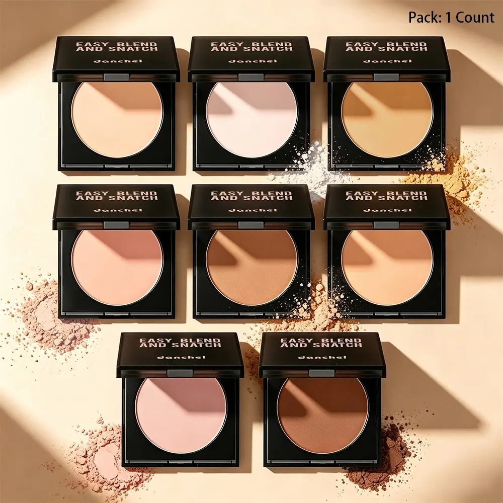Pressed Setting Powder, Matte Finish Long Lasting, Oil Control Pore Blur Translucent Blend Smooth Lock in Makeup, Natural Base All Skin Tones Daily Makeup