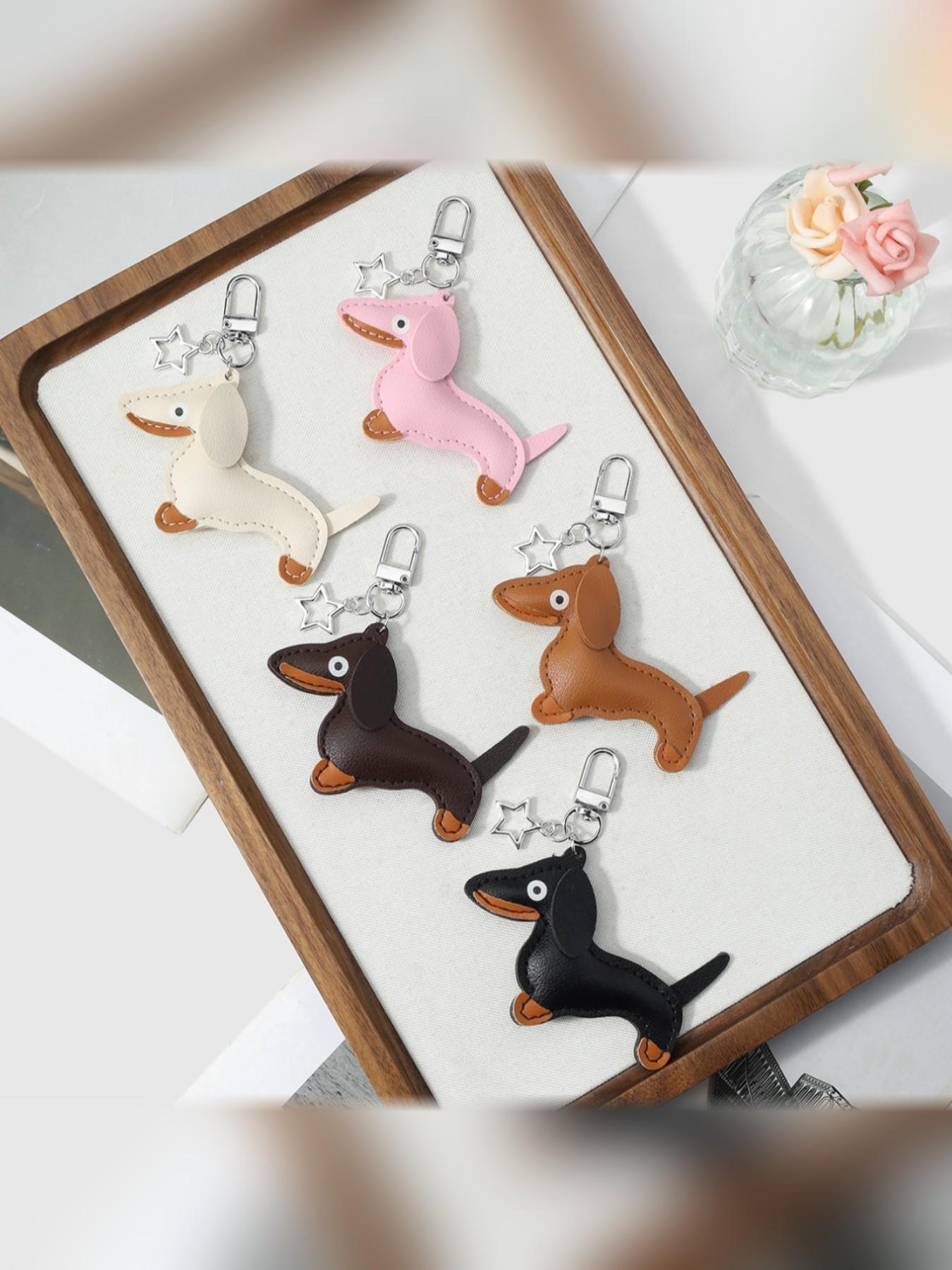 Cute Pug Dog Bag Charm, Marais Style Keychain Accessory, Animal Pattern, Casual Fashion, Suitable for All Seasons