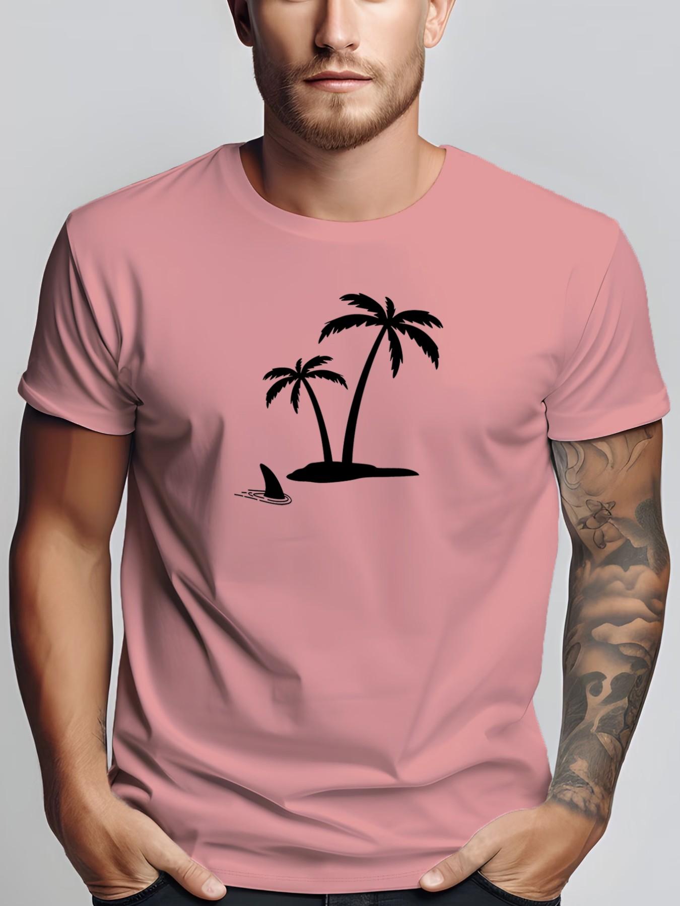 Men's Summer Micro-Stretch Comfort Round Neck Printed T-Shirt, Fashionable Trendy Wear, Best Choice for Men, Casual Stylish Tee