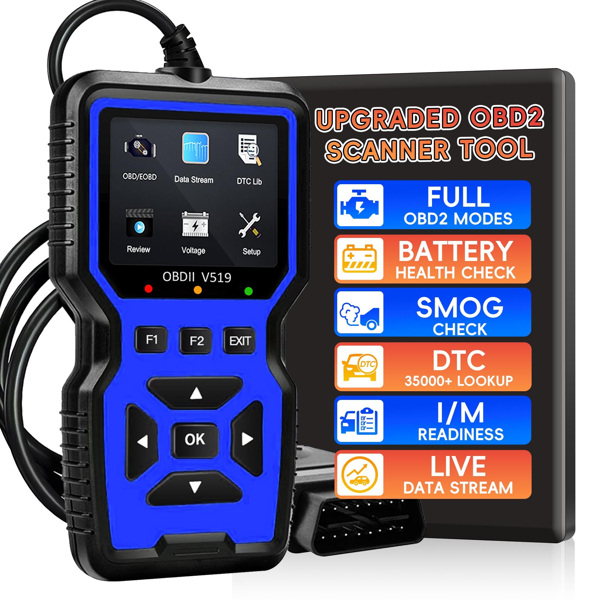 Vehicle OBD2 Scanning Tool, Automotive Scan Tool, Diagnostic Tool, Complete OBD2 Function Code Reader, Quick Clearing Fault Codes, Quick Engine Start, Suitable for All OBDII/EOBD Vehicles After 1996