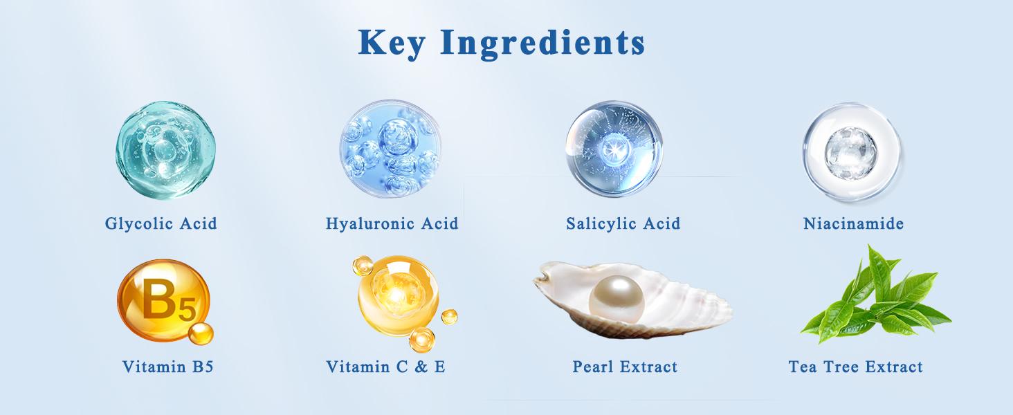 Exfoliating Pads - Glycolic Acid 20% Resurfacing Pads for Face with Vitamins B5, C & E - Face Pads with Salicylic Acid, Exfoliating Peel Pads for Face with Deep Cleaning Effect - 60 Pads