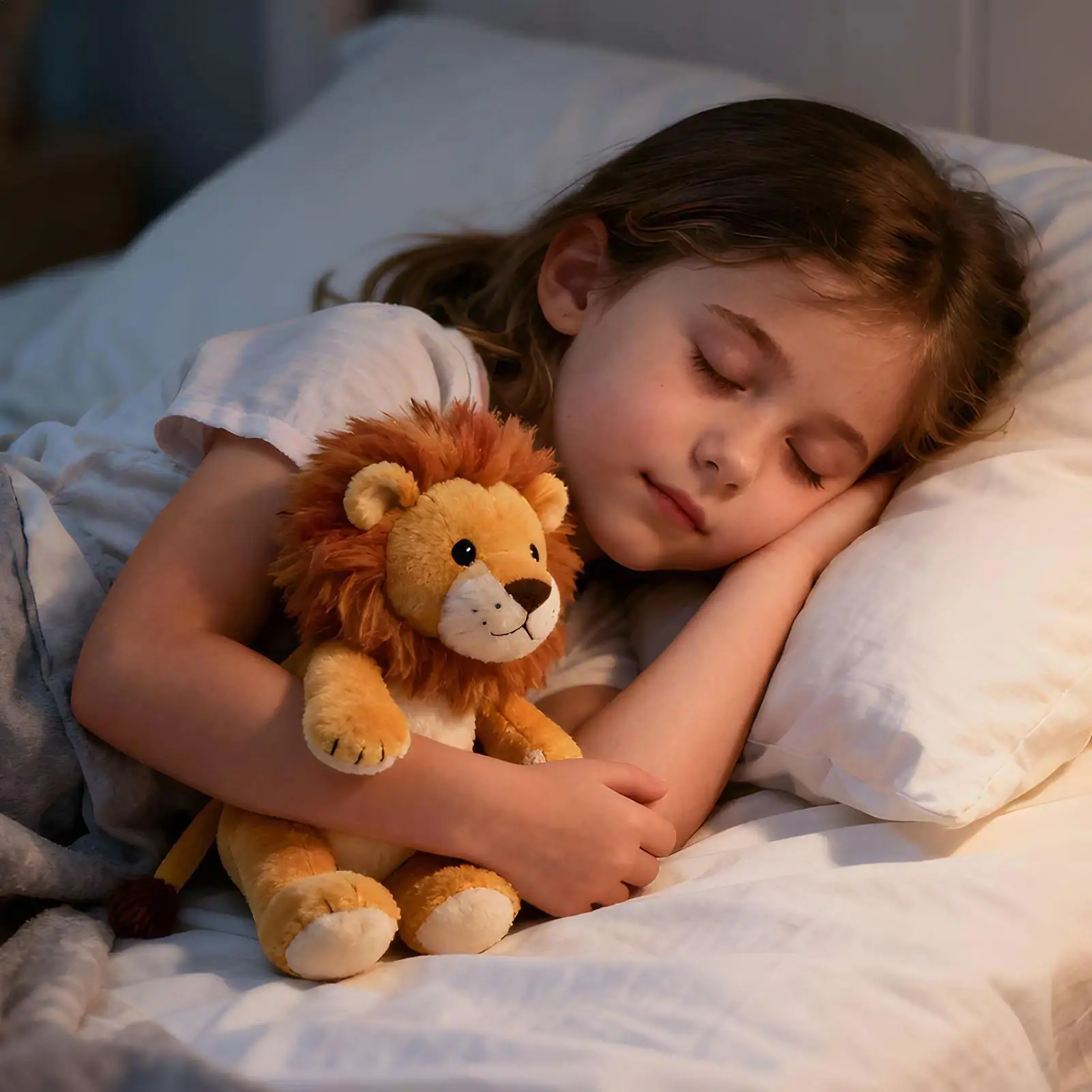17cm Stuffed Lion Plush Toy Lion Doll Cute Animal Throw Pillow for Baby Girls Kids Birthday Halloween Home Bedroom Sofa Car