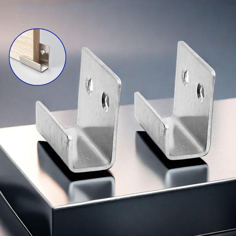 Stainless Steel Picture Frame Hanging Stand, Wall Mount Bracket, Metal U-Shaped Hook, Ideal for Tile Walls, Corner Storage Display Rack