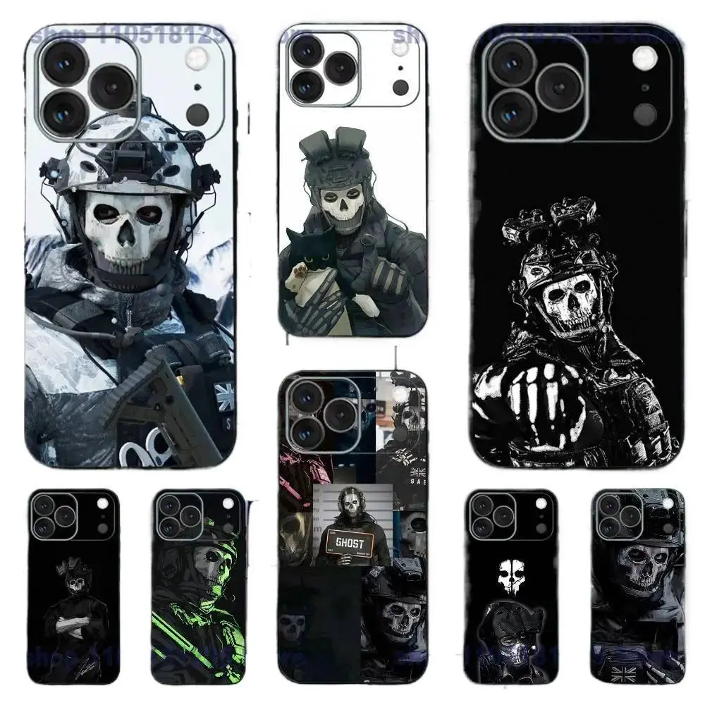 COD Call Of Duty G-Ghost Phone Case For iPhone 17 Promax 17E 16 15 14 13 12 11 Pro Max Plus Air Anti-Fall Transparent shockproof protection Soft silicone Back Cover