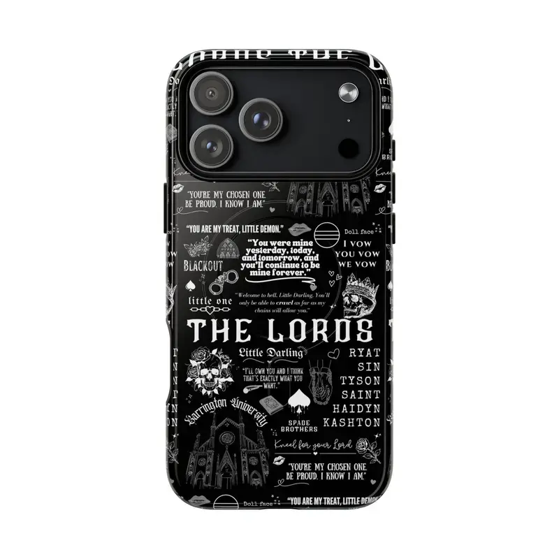 LORDS Series Phone Cases — Shantel Tessier Merchandise | Barrington Uni Theme | "Morally Grey" Dark Romance Style,for iPhone 16 15 14 13 12 11 17Pro Max Protection Casing,for Samsung S25 S24 S23 S22 Ultra,Gifts For Fans, Phone Accessories