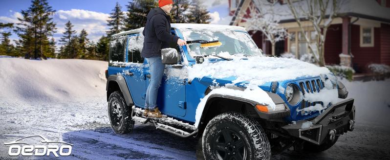 【Springtok】OEDRO Running Boards with Two Stairs Design, All-Steel Build, Bolt-On Side Steps, Compatible with 2018-2025 Jeep Wrangler JL 4 Door