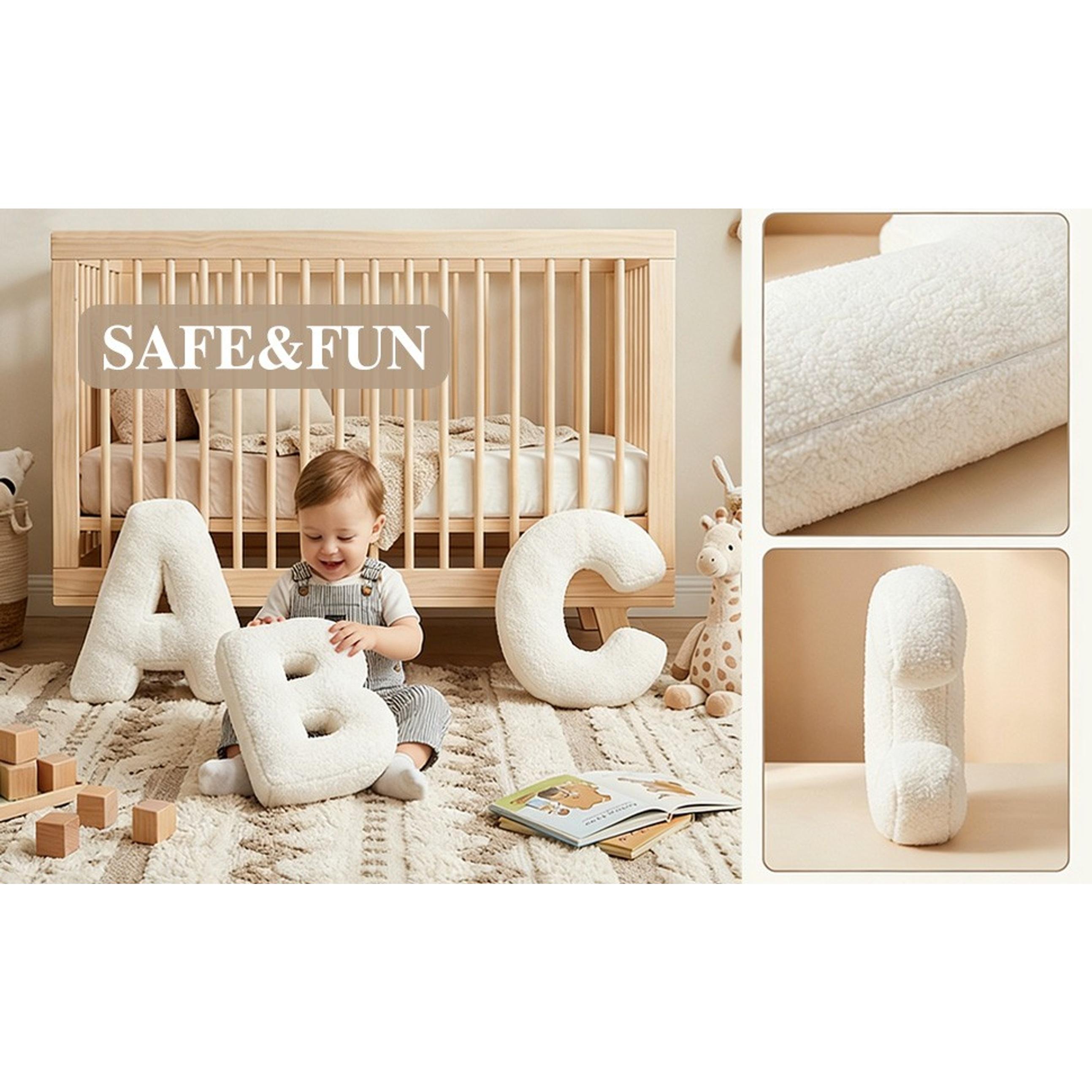 Letter Plush Pillow, Letter Hugging Throw Pillows, Decorative Initial Letter Shaped Throw Pillows for Bed Couch, Letter Pillows English Alphabet A to Z for Sofa Bedroom Living Room Decor (A)