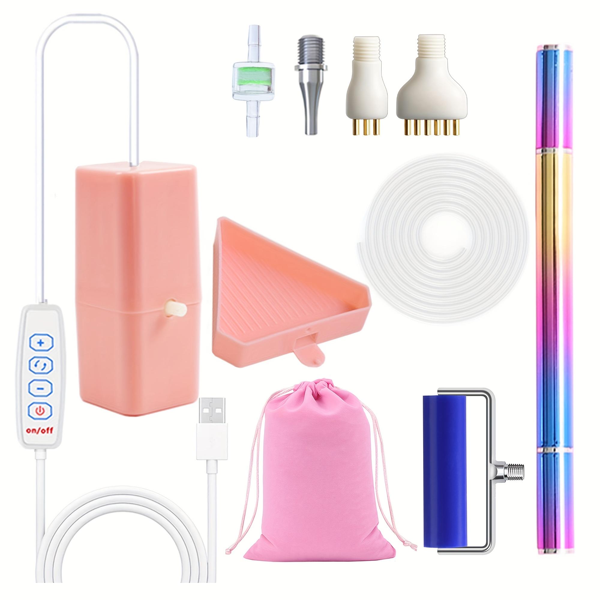 DIY Vacuum Suction Diamond Painting Tool Set, Metal Drill Pen, Rolling Wheel, Plastic Heads, Storage Bag, Complete Kit for Crafting, Diamond Painting Kits, Diamond Art Tools
