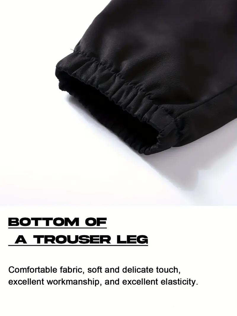 Men's durable work pants with multiple pockets; outdoor sports pants; cargo pants with drawstring design; tapered men's pants; machine washable; holiday gift.