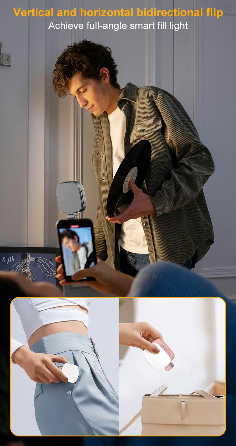 Magnetic Selfie Light for Phones LED Selfie Ring Light 360° LED Ring Light with MagSafe Portable Rechargeable Selfie & Fill Light with Mirror & Phone Stand Perfect Gift for girls for Makeup Live Streaming & Video Calls Magnetic Selfie Light for Phones LED Selfie Ring Light 360° LED Ring Light with MagSafe Portable Rechargeable Selfie & Fill Light with Mirror & Phone Stand Perfect Gift for girls for Makeup Live Streaming & Video Calls