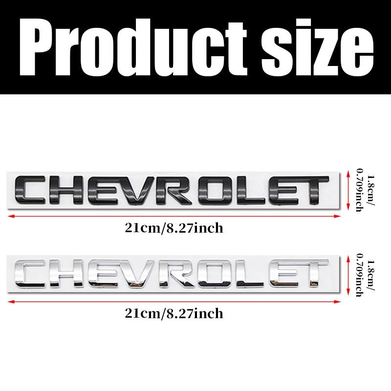 Chevrolet Car Letter Trunk Emblem Sticker, Waterproof Scratch-Resistant Self-Adhesive Decal, Fits All Chevrolet Models, Exterior Decoration