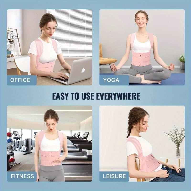 Women's Posture Corrector Back Brace, 1 Count Adjustable Full Back Posture Strap Support for Shoulder Stretch and Spine Alignment, Upper and Lower Back Pressure Relief, Waist Trimmer Belt, Posture Straightener, Healthcare, Shoulder Back Aligner